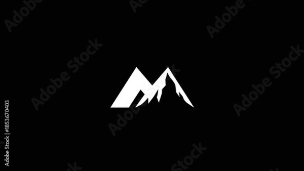 Obraz White Mountain Peaks Logo Design Element.