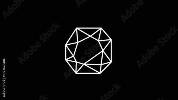 Obraz White Diamond Shape Geometric Illustration Design.