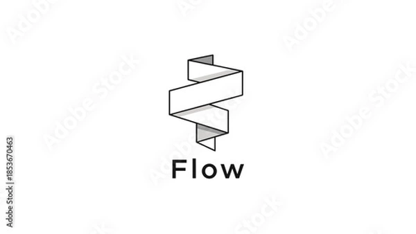 Obraz Abstract 3D Flow Logo Design Element.