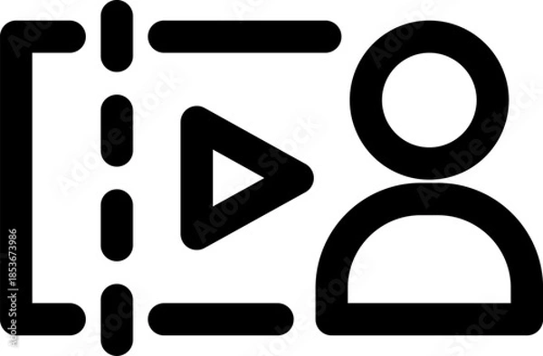 Fototapeta Content Clipper User Profession Line Icon