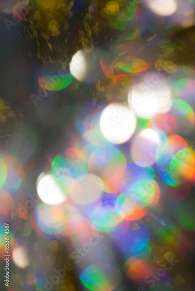 Obraz Multicolored rainbow large bokeh effect background