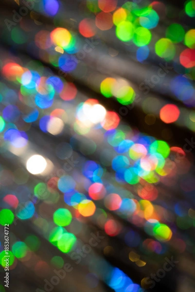 Obraz Multicolored rainbow large bokeh effect background