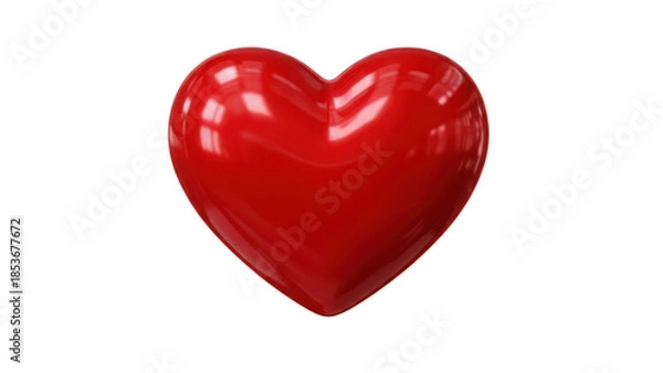 Fototapeta Vibrant red heart shape