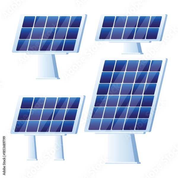 Obraz Ecofriendly Solar Panel Vector Illustration