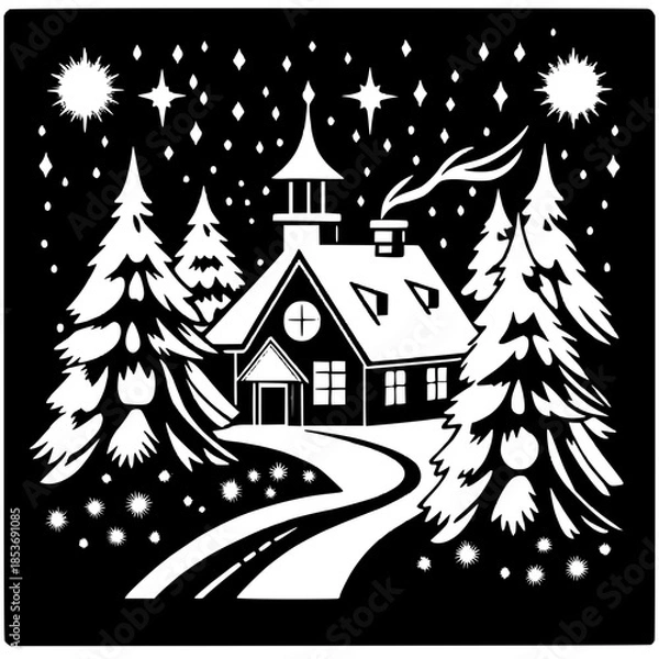 Obraz winter landscape with trees