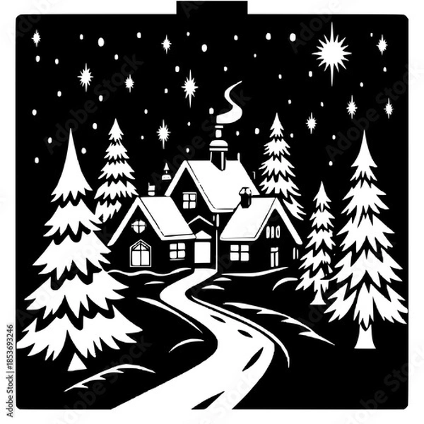 Obraz winter landscape with trees