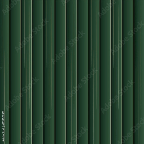 Obraz Elegant Vertical Line Pattern Background in Dark Green and Gold