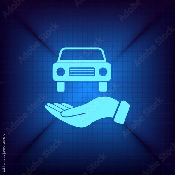 Obraz Vector illustration on a blue background