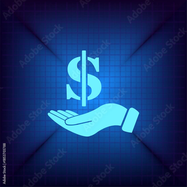 Obraz Vector illustration on a blue background