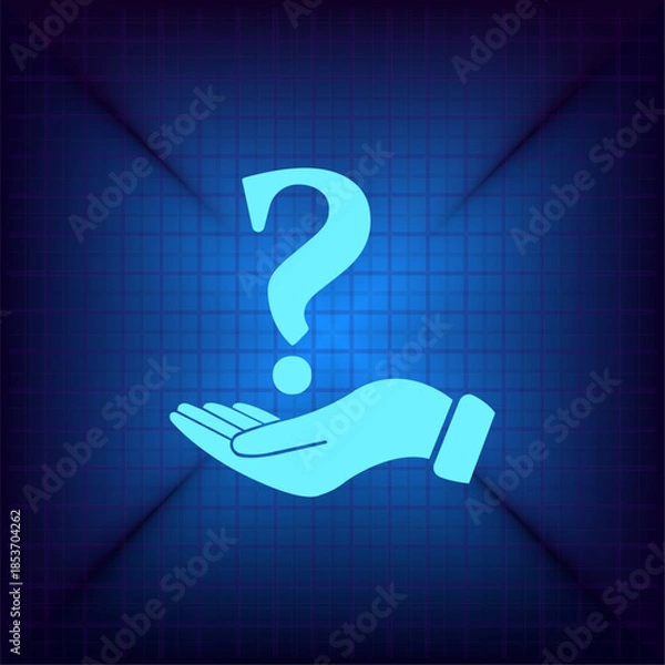 Obraz Vector illustration on a blue background