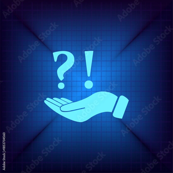 Obraz Vector illustration on a blue background