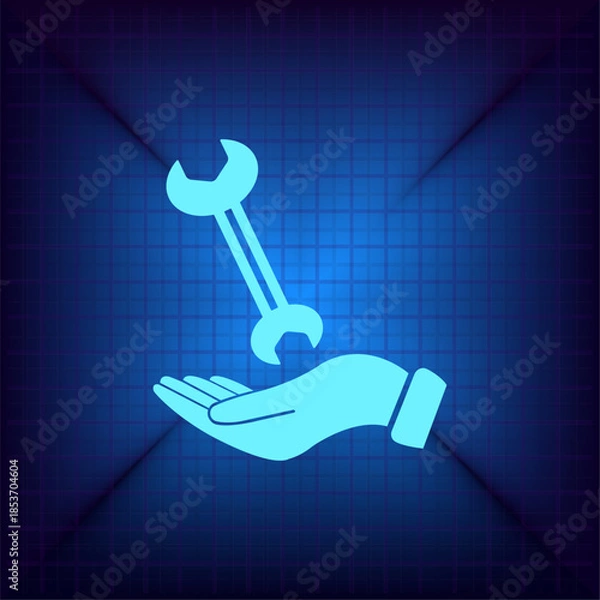 Obraz Vector illustration on a blue background