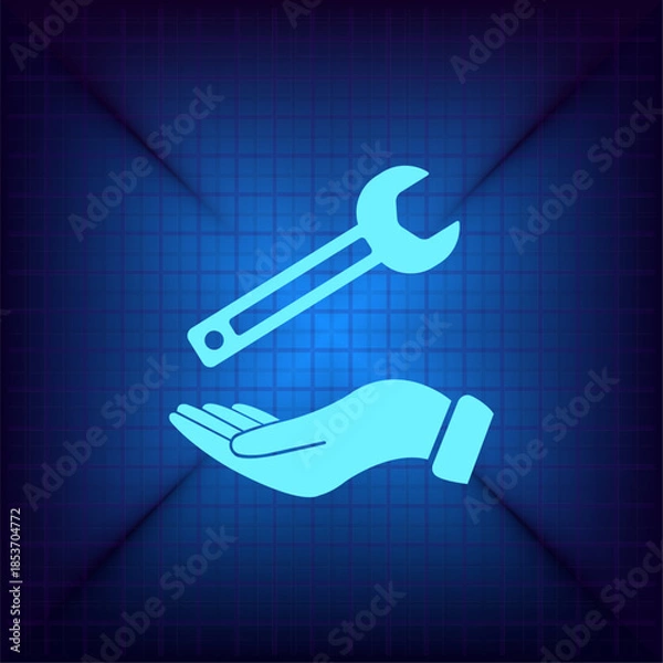 Obraz Vector illustration on a blue background