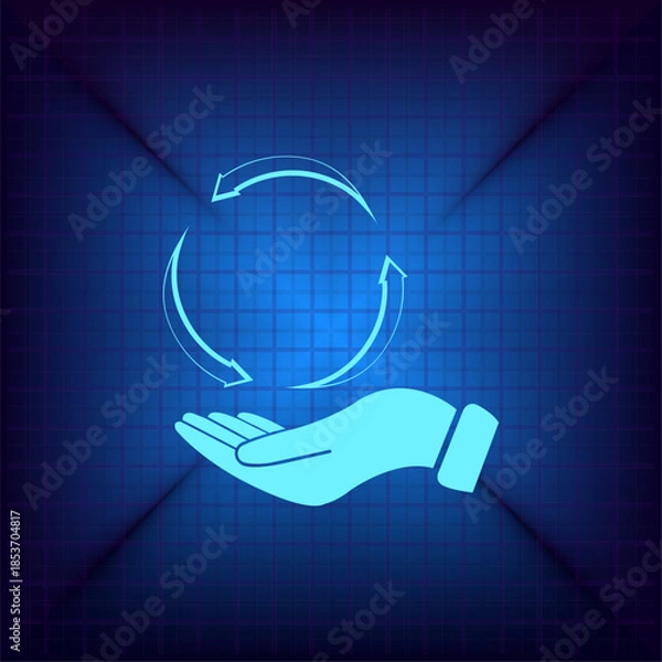 Obraz Vector illustration on a blue background