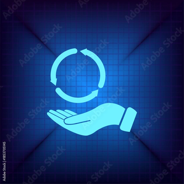 Obraz Vector illustration on a blue background