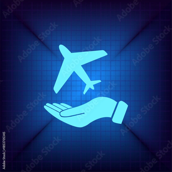 Obraz Vector illustration on a blue background