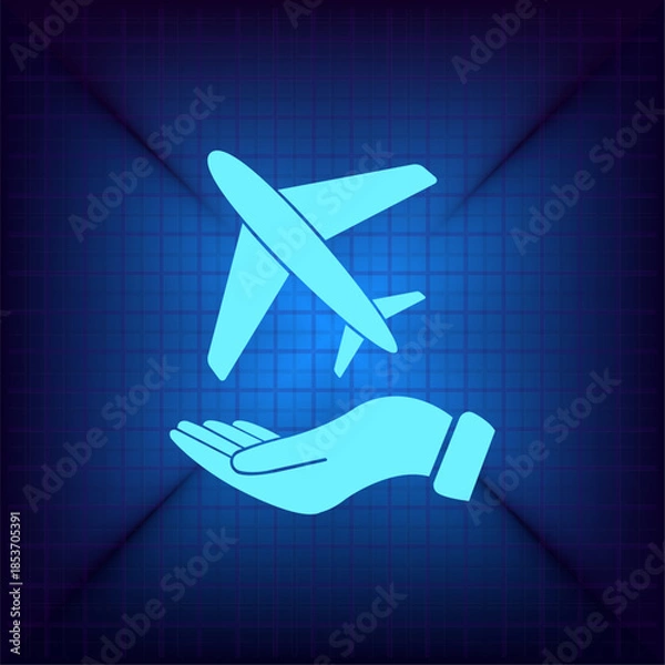 Obraz Vector illustration on a blue background