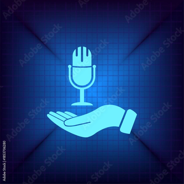 Obraz Vector illustration on a blue background