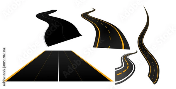 Obraz road sign on the road