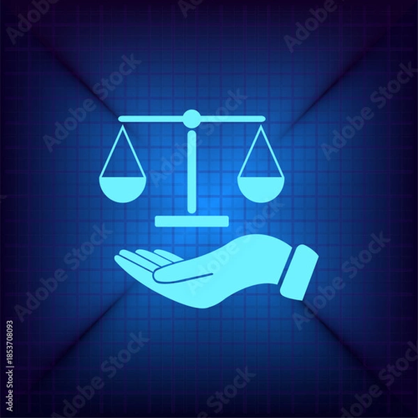 Obraz Vector illustration on a blue background