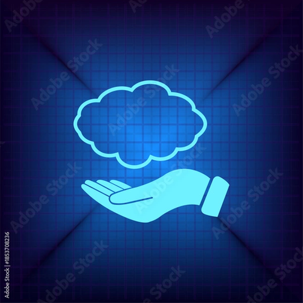 Obraz Vector illustration on a blue background