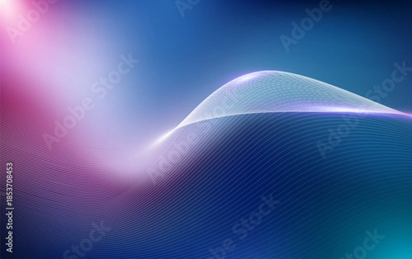 Obraz Blue Wave gradient background