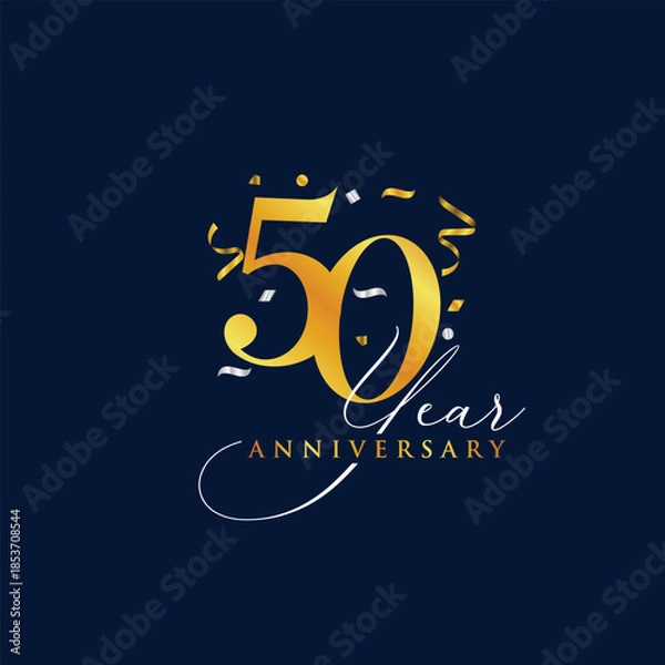 Obraz 50th anniversary premium design template