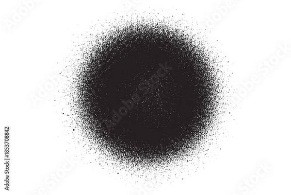 Obraz stain circle grain noise spray dot abstract pattern black round vector
