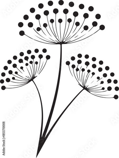 Obraz Three dandelion heads