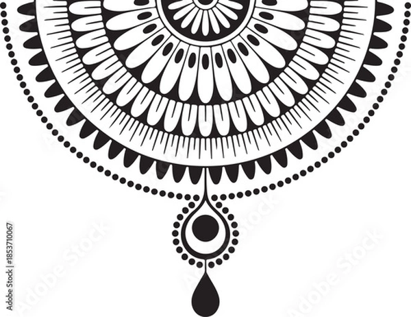 Obraz Intricate black and white mandala