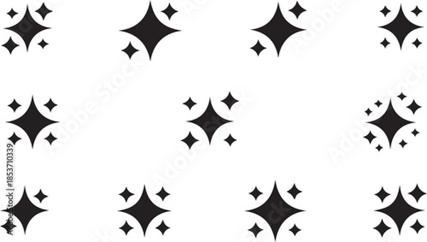 Obraz Black starburst pattern on white background