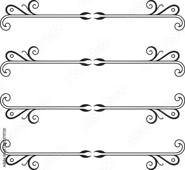 Fototapeta Classic scroll dividers
