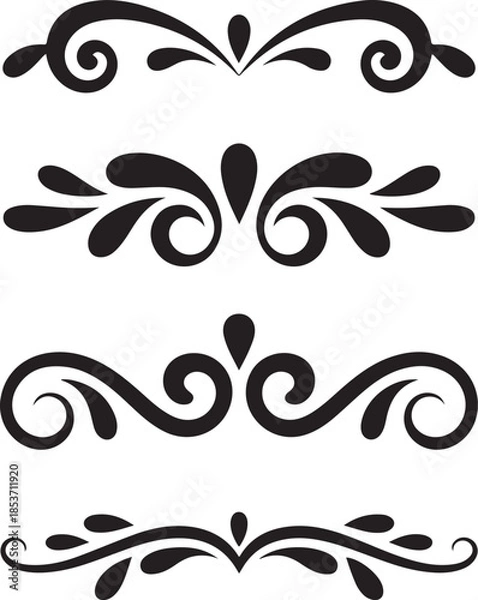 Obraz Elegant swirl designs collection