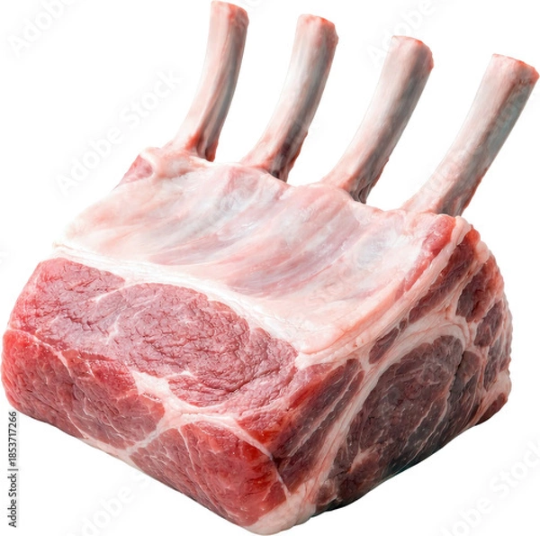 Obraz Raw Bone-In Pork Rack Cut