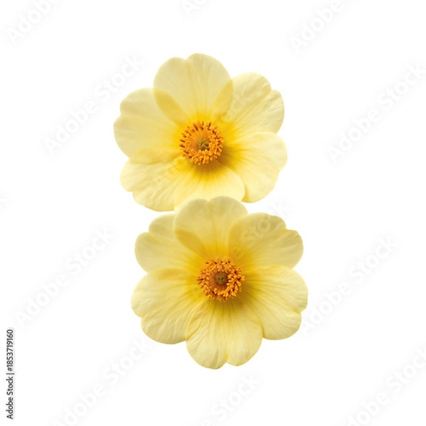 Obraz Two blooming pale yellow flowers