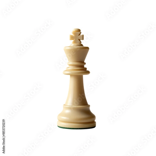 Obraz White Chess King Piece Isolated