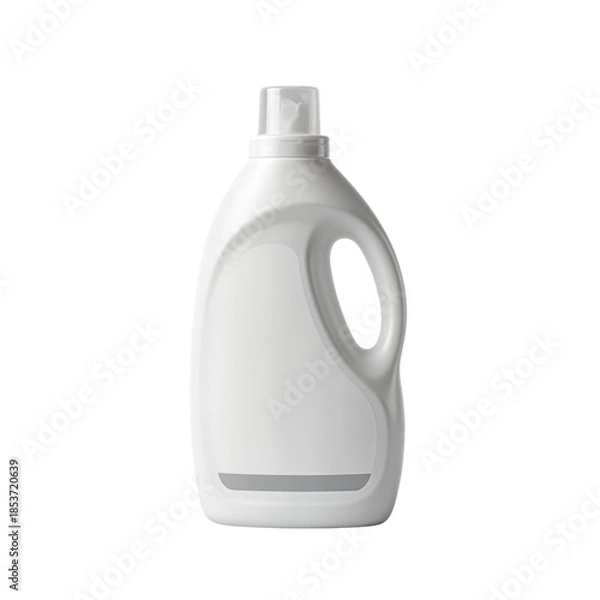 Obraz White Plastic Laundry Detergent Bottle with Handle