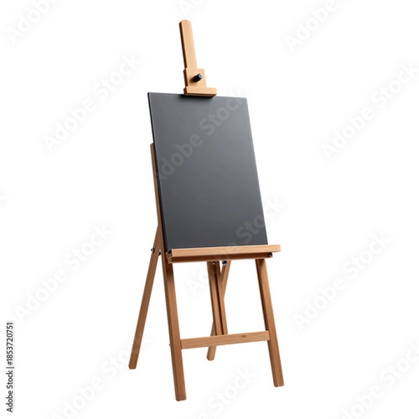 Obraz Wooden easel with blank black board