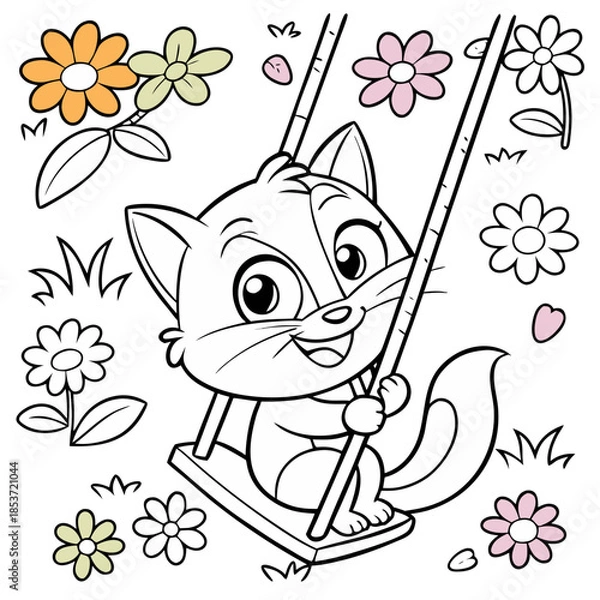 Obraz coloring alphabet for kids