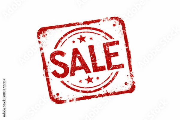 Obraz White background with isolated sale stamp.