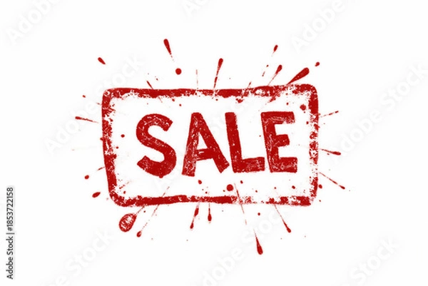 Obraz White background with isolated sale stamp.