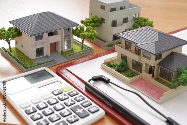 Fototapeta マイホーム購入のローンシミュレーション