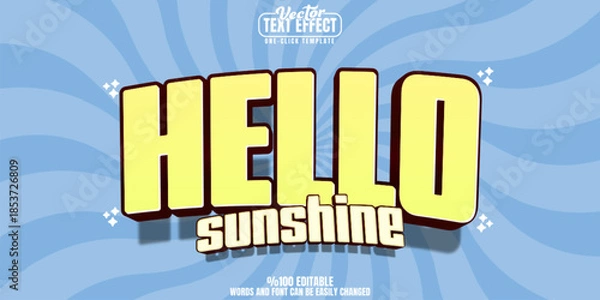 Obraz Retro editable text effect, customizable vintage and nostalgic 3d font style