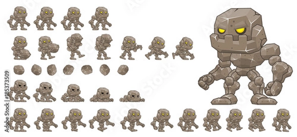 Fototapeta Little Golem Animated Game Character