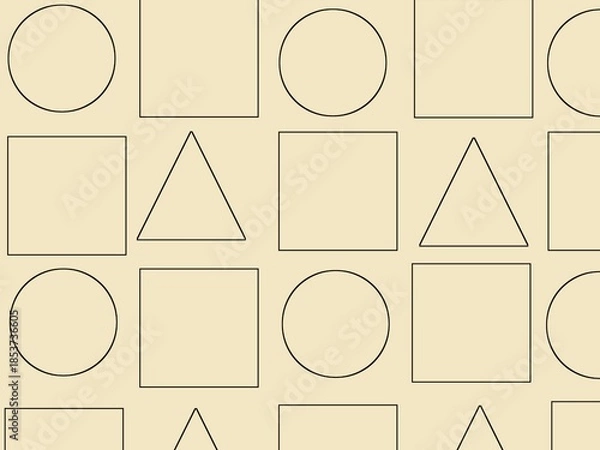 Obraz Geometric pattern with beige background