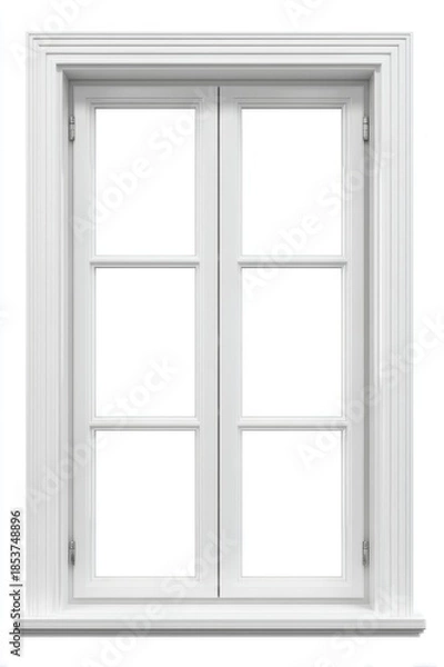 Obraz Minimal white window interior with natural daylight