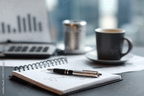 Obraz Fountain pen on notebook