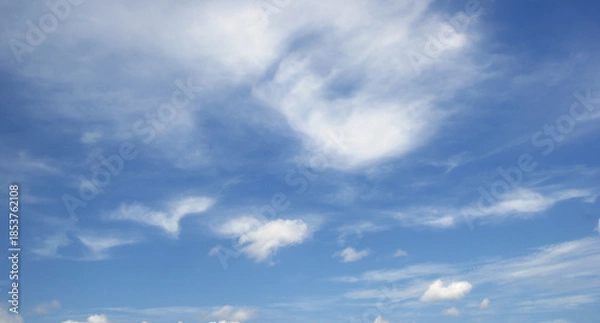 Obraz Blue sky white clouds