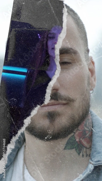 Obraz Vertical Paper Cut Transition 01