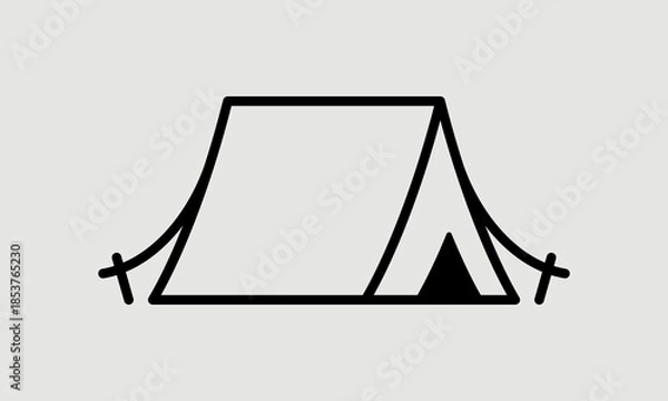 Fototapeta Vector Simple Isolated Tent Icon
